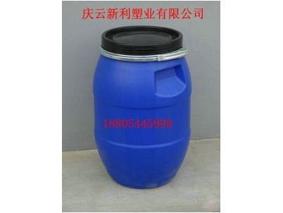 25公斤包箍塑料桶，25公斤法蘭塑料桶，25升藍色塑料桶.