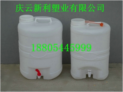 19L帶水龍頭塑料桶，19升帶水嘴塑料桶，釀造品塑料桶.