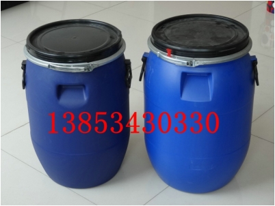 60升蘭色化工桶，60L卡子桶，60升包箍塑料桶新利塑業(yè)生產(chǎn).