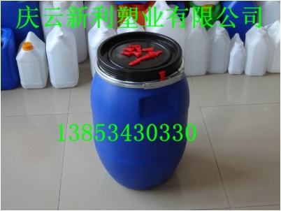25L蘭色化工塑料桶，25升包箍塑料桶，25公斤塑料桶新利塑業(yè)生產(chǎn).